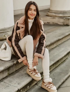 Nízké Sněhule Na Platformě S Kožešinou Béžové model 21674751 - D.Franklin