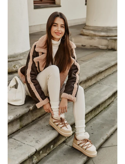 Nízké Sněhule Na Platformě S Kožešinou Béžové model 21674751 - D.Franklin