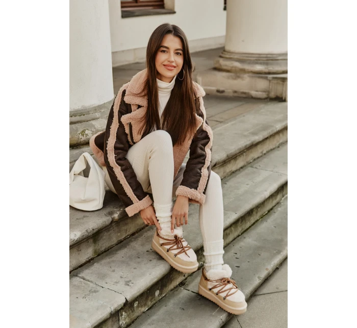 Nízké Sněhule Na Platformě S Kožešinou Béžové model 21674751 - D.Franklin