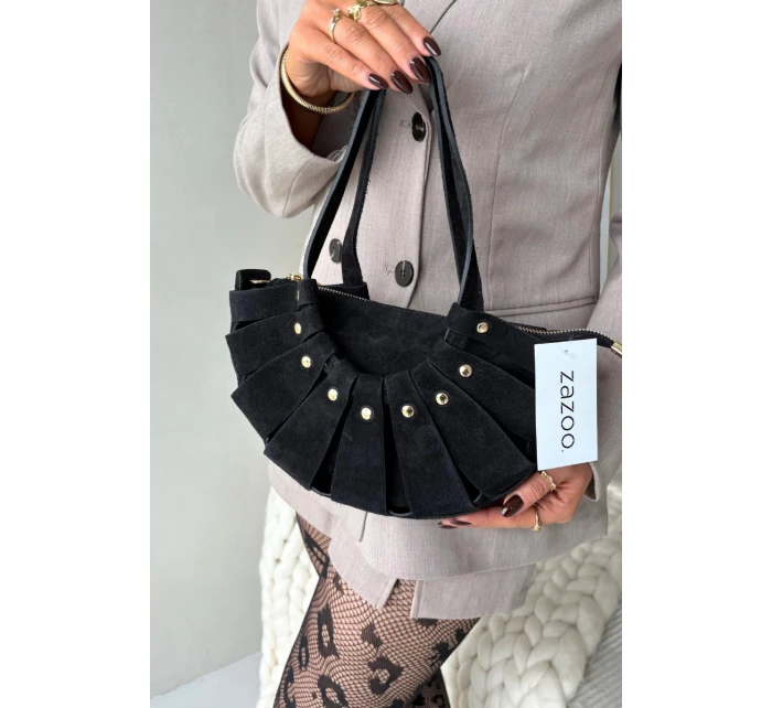 Kabelka z přírodního semiše černá model 21728393 - Boto