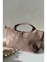 Taška z eko semiše Taupe Ivonira