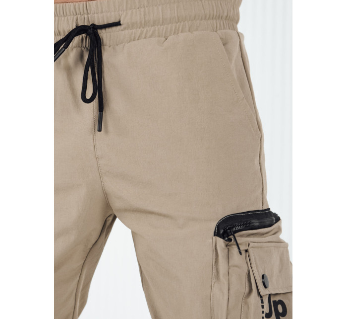 Pánské béžové cargo kalhoty Dstreet UX4157