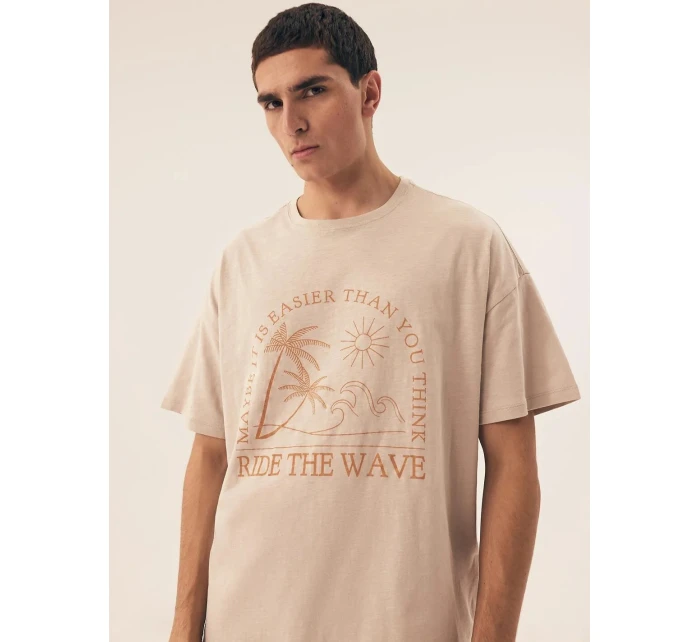 Pánské pyžamo Core 42604  02X Béžová vzor - Henderson