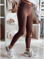 Dámské legíny s vysokým pasem světle hnědé Dstreet model 21982930 - FashionStreet
