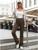 Jeansy damskie wide leg brązowe model 22123831 - FashionStreet