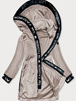 Tenká dámská bunda s ozdobným lemováním kakaem (B8145-51)