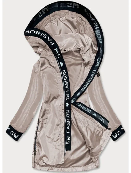 Tenká dámská bunda v barvě s ozdobnou lemovkou model 18019118 - S'WEST Tenká dámská bunda v barvě s ozdobnou lemovkou model 18019118 - S'WEST