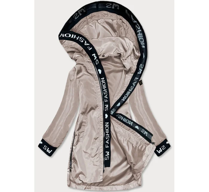 Tenká dámská bunda v barvě s ozdobnou lemovkou model 18019118 - S'WEST Tenká dámská bunda v barvě s ozdobnou lemovkou model 18019118 - S'WEST