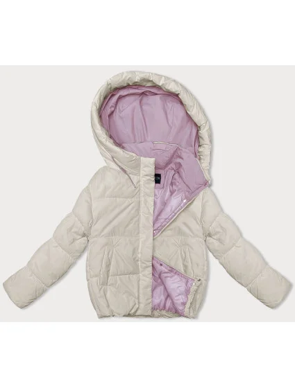 Světle béžová dámská sportovní bunda model 21246363 - Miss TiTi Světle béžová dámská sportovní bunda model 21246363 - Miss TiTi