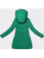 Zelená dámská zimní bunda s kožešinovou podšívkou model 21246459 - LHD