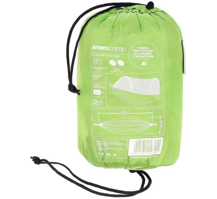 CHLADNÝ TURISTICKÝ HAMMAK PRO 2 OSOBY 300x140 cm S ODNÍMATELNÝM MOSKITEM CHLADNÝ TURISTICKÝ HAMMAK PRO 2 OSOBY 300x140 cm S ODNÍMATELNÝM MOSKITEM