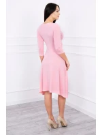 Šaty s průstřihem pod prsy pudrově růžové Šaty s průstřihem pod prsy pudrově růžové