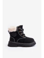 Dětské Trapery Botky Na Zip s Kožušinou Černé Marialee Dětské Trapery Botky Na Zip s Kožušinou Černé Marialee