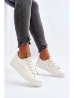 Dámské tenisky z ekologické kůže Big Star model 21649521 Bílé - Big Star Shoes Dámské tenisky z ekologické kůže Big Star model 21649521 Bílé - Big Star Shoes