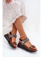 Dámské sandály na platformě a hnědé model 21698928 - Boto Dámské sandály na platformě a hnědé model 21698928 - Boto