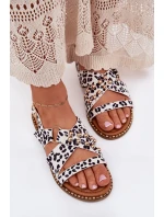 Dámské Sandály Na Plochém Podpatku Se Zlatými model 21702321 - Boto Dámské Sandály Na Plochém Podpatku Se Zlatými model 21702321 - Boto