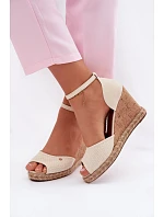 Dámské sandály na platformě s pleteným Wrangler 20261086.06V světle béžové