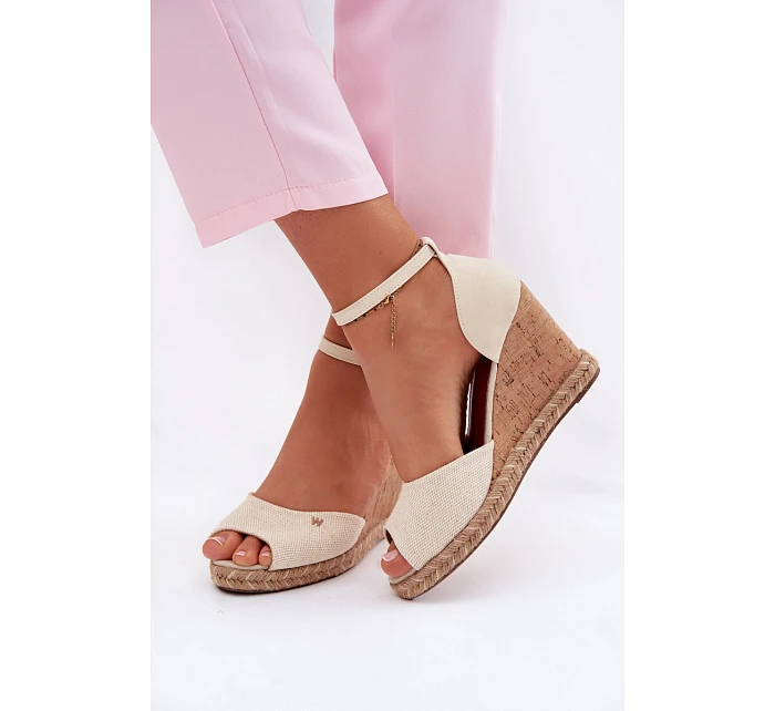 Dámské sandály na platformě s pleteným Wrangler 20261086.06V světle béžové