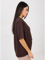 Tričko RV TS A1089.87 tmavě hnědé