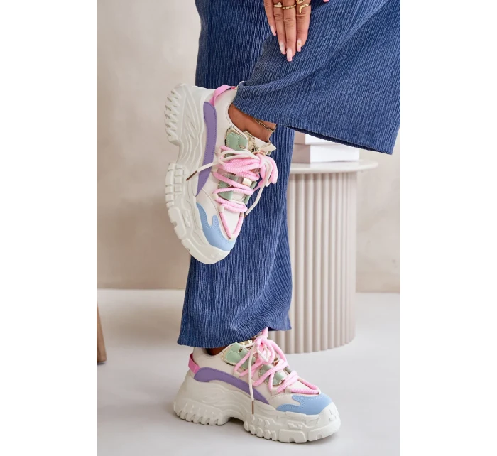 Dámské tenisky na masivní podrážce vícebarevné Nevela Dámské tenisky na masivní podrážce vícebarevné Nevela