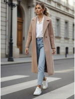 Dámský oversize kabát dlouhý velbloudí Dstreet model 21982230 - FashionStreet