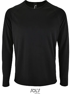 SOL'S Sporty LSL Men Pánské sportovní tričko s dlouhým rukávem 25.2071 black