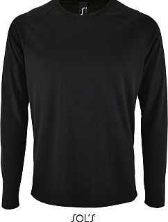 SOL'S Sporty LSL Men Pánské sportovní tričko s dlouhým rukávem 25.2071 black