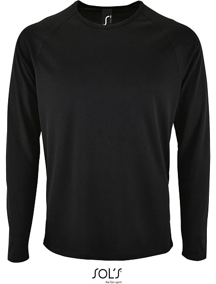 SOL'S Sporty LSL Men Pánské sportovní tričko s dlouhým rukávem 25.2071 black SOL'S Sporty LSL Men Pánské sportovní tričko s dlouhým rukávem 25.2071 black