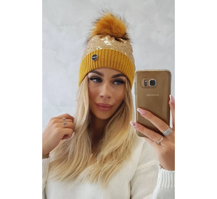 Čepice K198 hořčice Čepice K198 hořčice