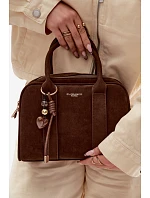 taška z eko semiše hnědá model 22111550 - Flora&Co