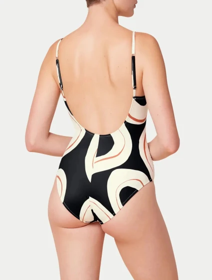 Dámské jednodílné plavky Summer Allure OP 01 černé - Triumph