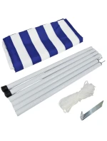 Stan se sluneční stříškou a tyčemi 3X1,7M MODRÝ Stan se sluneční stříškou a tyčemi 3X1,7M MODRÝ