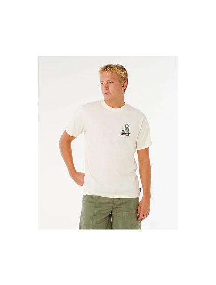 Pánské tričko RIP CURL Vaporcool Search Stack Tee, bílé Pánské tričko RIP CURL Vaporcool Search Stack Tee, bílé