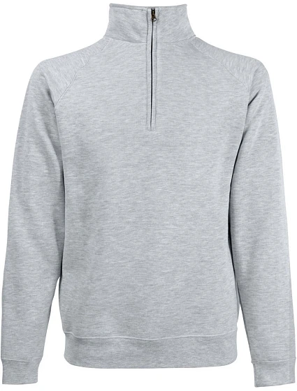 Fruit of the Loom Classic Zip-Neck Sweat Mikina s 1/4 zipem 16.2114 heather grey Fruit of the Loom Classic Zip-Neck Sweat Mikina s 1/4 zipem 16.2114 heather grey