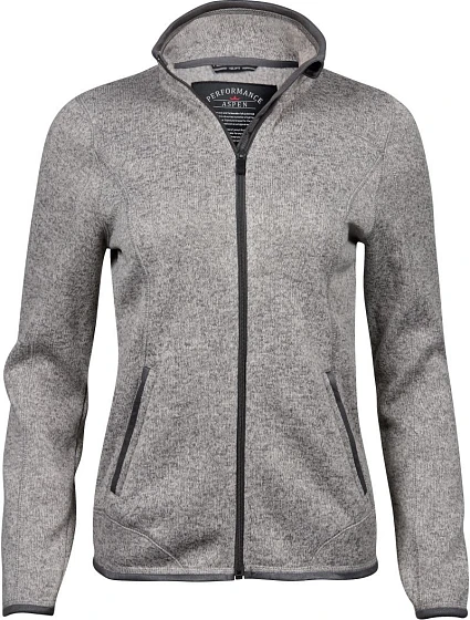 Tee Jays TJ 9616 Dámská melanžová pletená fleecová bunda 18.9616 grey melange Tee Jays TJ 9616 Dámská melanžová pletená fleecová bunda 18.9616 grey melange