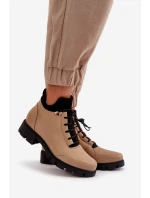 Nízké dámské boty z ekologické kůže béžové model 21668889 - Boto Nízké dámské boty z ekologické kůže béžové model 21668889 - Boto