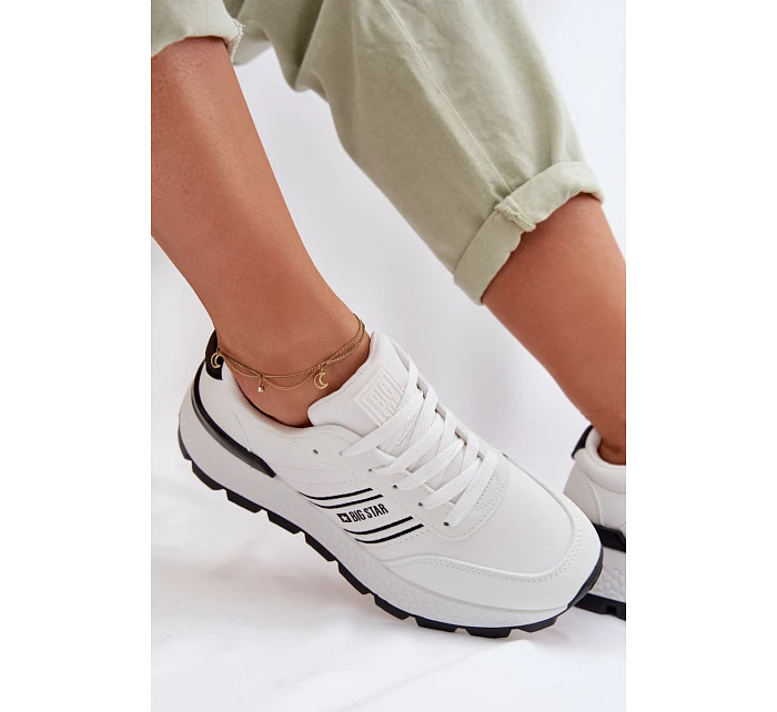 Dámské tenisky na platformě Big Star TT274882 Hi-Poly System Bílé Dámské tenisky na platformě Big Star TT274882 Hi-Poly System Bílé