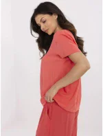 Halenka D73761M11173A korálová Halenka D73761M11173A korálová