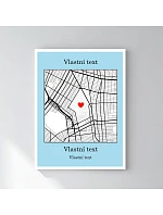 Personalizovaný magický fotoobraz v rámu - 30x40 - mapa Personalizovaný magický fotoobraz v rámu - 30x40 - mapa