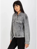 Dámská džínová bunda EM KR Šedá jeans model 20101358 - FPrice Dámská džínová bunda EM KR Šedá jeans model 20101358 - FPrice