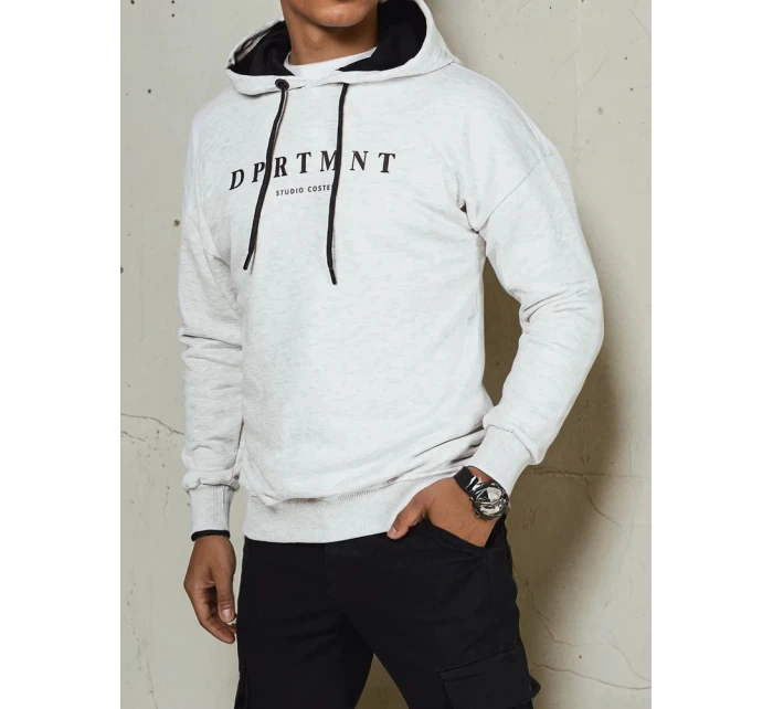 FashionStreet pánská světle šedá mikina s potiskem BX5680