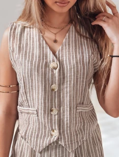 Dámská vesta hnědá Dstreet model 21988970 - FashionStreet