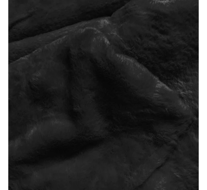 Červeno/černá teplá oboustranná dámská zimní bunda (w610)