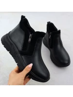 Dámské kožené zateplené boty na zip černé Filippo 7292 Dámské kožené zateplené boty na zip černé Filippo 7292