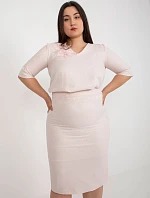 Sukně LK SD 506697.95 světle růžová