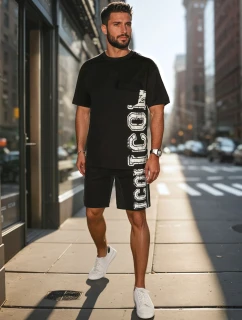 Pánská souprava s potiskem černá Dstreet model 21988649 - FashionStreet