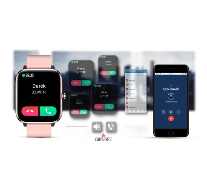 Chytré hodinky Giewont Pink GW230-1