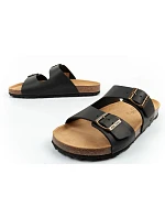 Bio Bio boty pánské žabky model 22202696 z přírodní kůže černé Bio Bio boty pánské žabky model 22202696 z přírodní kůže černé