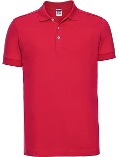 Russell Athletic 566M Pánské elastické piqué polo 10.566M classic red