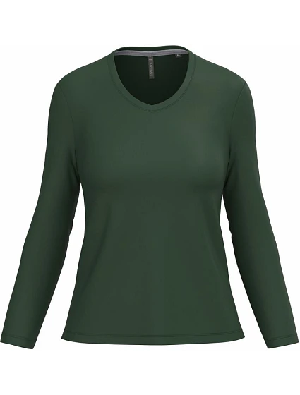 Kariban K 382 Dámské tričko do V s dl. rukávem 20.K382 forest green Kariban K 382 Dámské tričko do V s dl. rukávem 20.K382 forest green